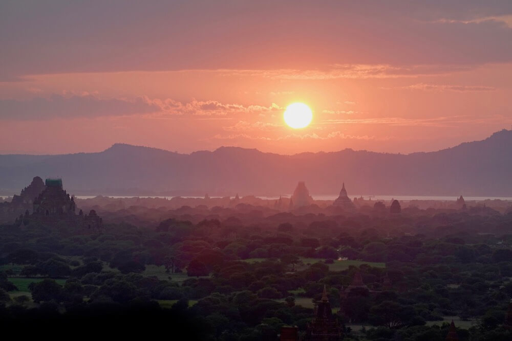 Bagan Sunrise and Sunset