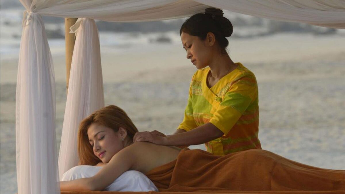 spa retreat on the beach